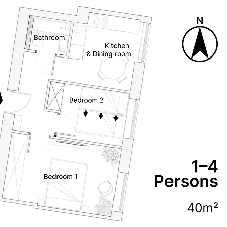 Vistula Nest Two Bedroom Near Kazimierz קרקוב